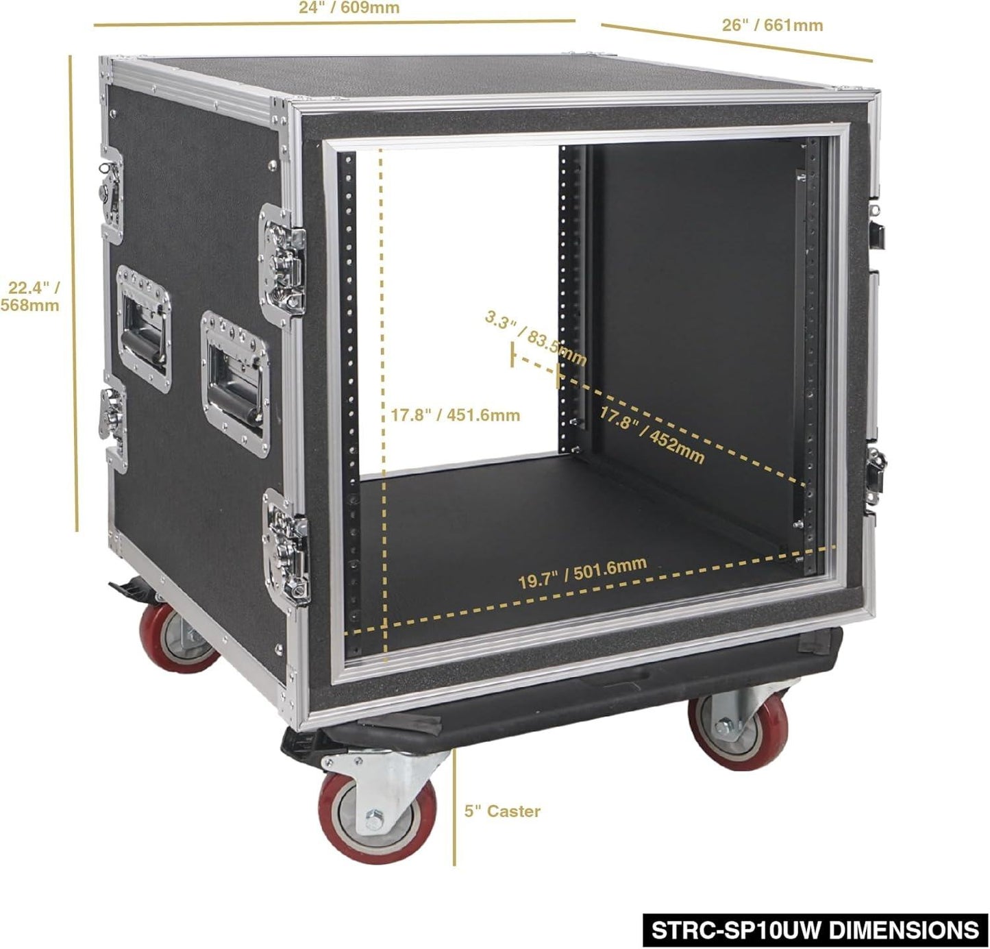 10U Flight Case — Heavy‑Duty Rackmount Road Case for Audio Equipment, Nairobi Delivery