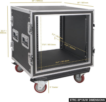 10U Flight Case — Heavy‑Duty Rackmount Road Case for Audio Equipment, Nairobi Delivery