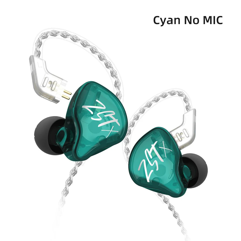 KZ ZST X Hybrid In‑Ear Earphones (Hanging / Ear‑Hook Style)