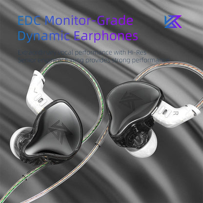KZ EDC Wired Earphones — Hybrid‑Tuned 10 mm Dynamic In‑Ear Monitor