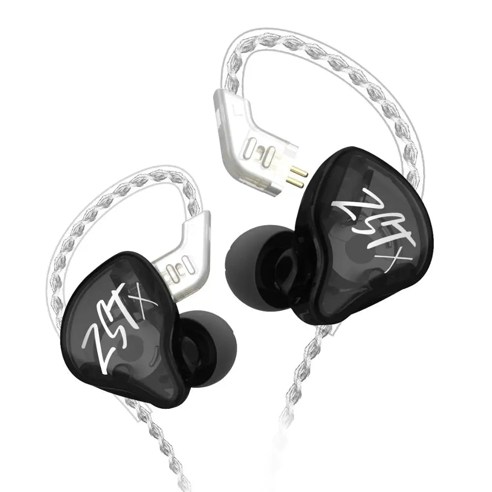 KZ ZST X Hybrid In‑Ear Earphones (Hanging / Ear‑Hook Style)