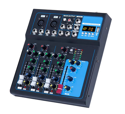 F4‑USB 4‑Channel Audio Mixer — Bluetooth, USB/MP3 Player, 3‑Band EQ, Nairobi Delivery