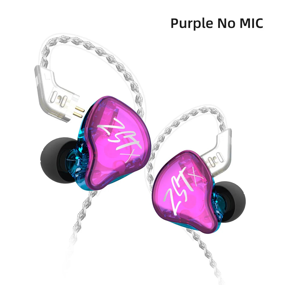 KZ ZST X Hybrid In‑Ear Earphones (Hanging / Ear‑Hook Style)