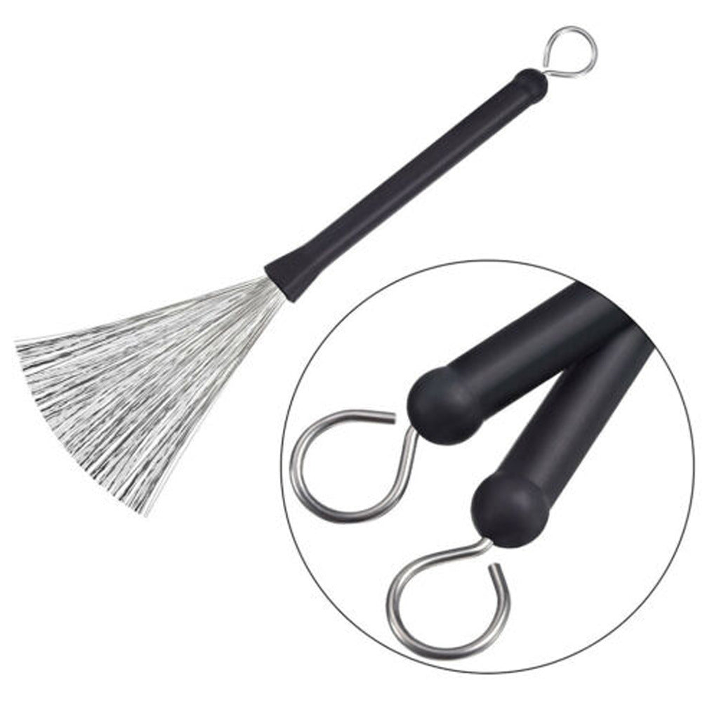 Jazz Drum Brushes — Wire & Nylon Options (Retractable, Acoustic Use)