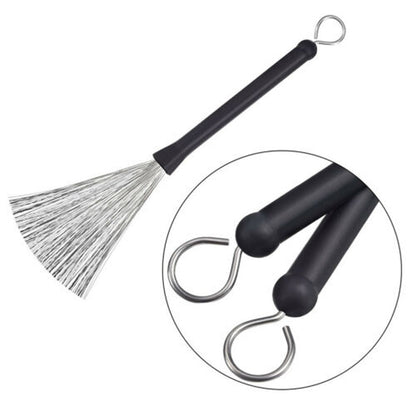 Jazz Drum Brushes — Wire & Nylon Options (Retractable, Acoustic Use)
