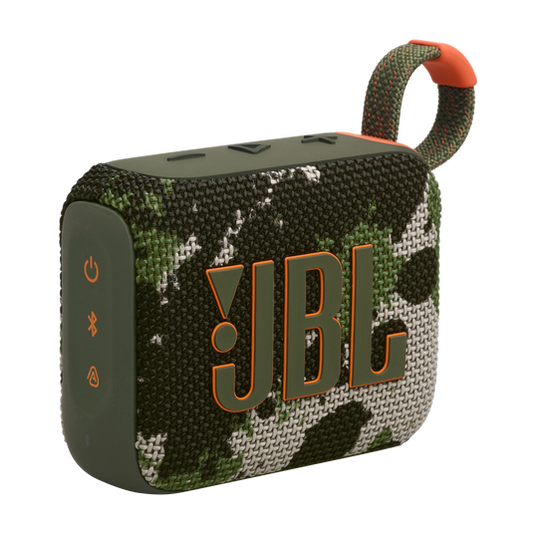 JBL Go 4 ultra-portable Bluetooth speaker in a vibrant color, ideal for on-the-go use.
