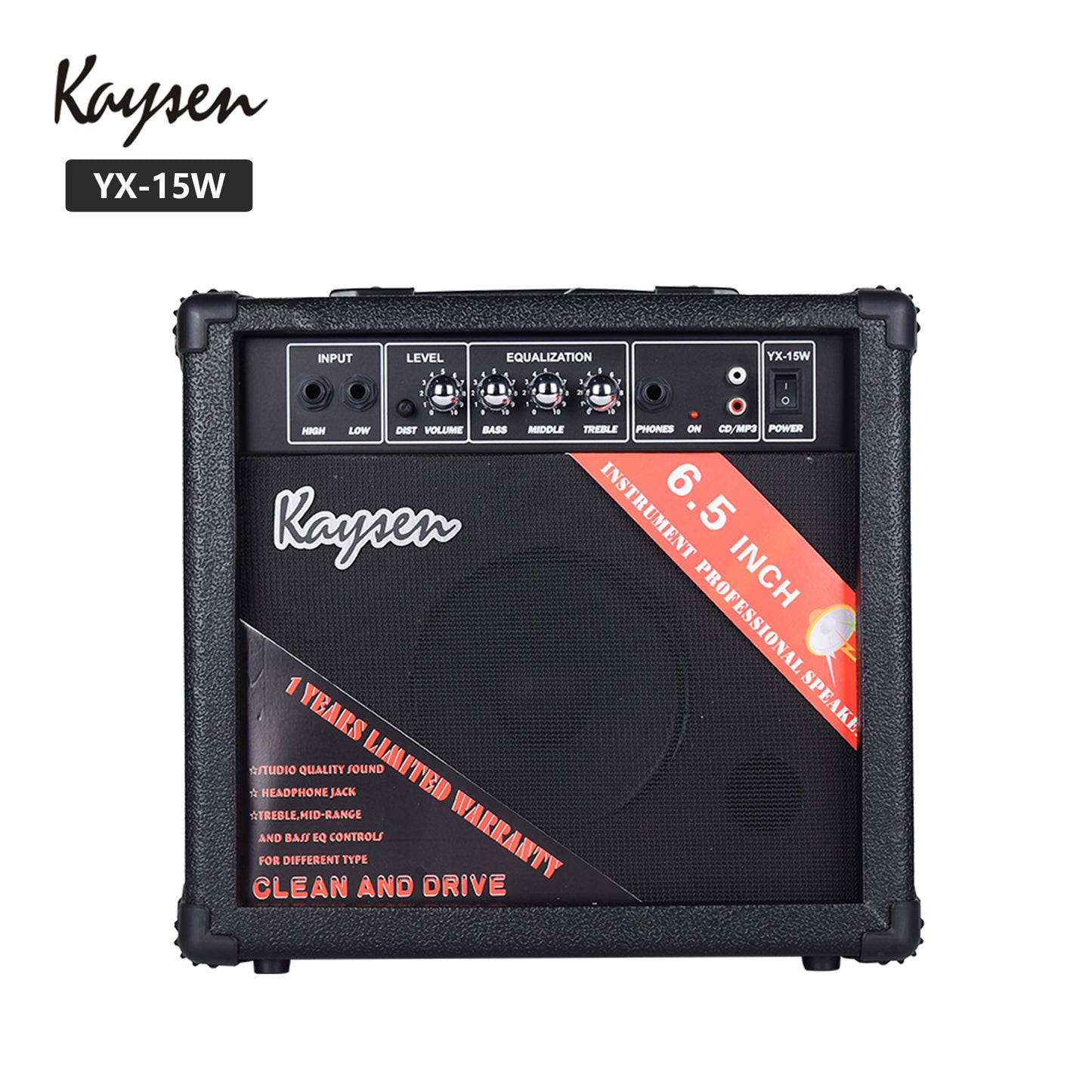 Kaysen Lead Combo 6.5″ 15-Watt Guitar Practice Amplifier