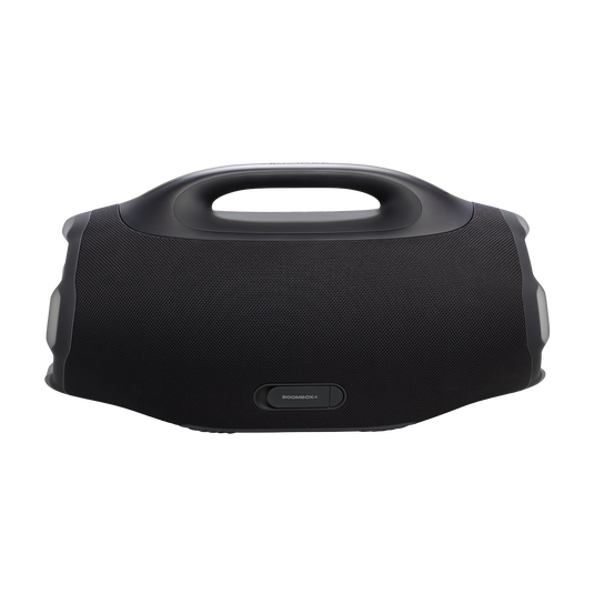 Rear panel of JBL Boombox 4 showing USB‑C charging port and connectivity labels.