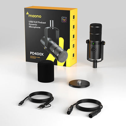 MAONO PD400X — Dynamic Podcast Microphone with USB & XLR, Nairobi Delivery