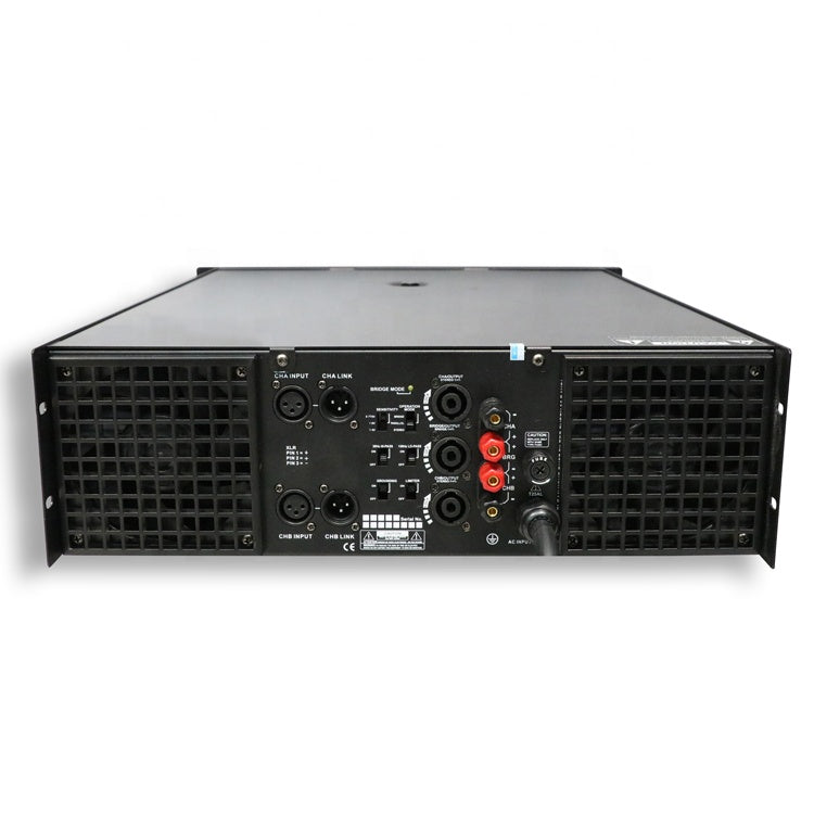 Lab Gruppen MX8800 rear panel showing XLR inputs, outputs and IEC power inlet.