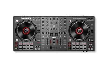 DJ controller with Numark branding on a white background