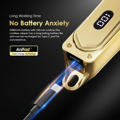 Oraimo SmartClipper 2 Gold OPC‑CL30G — Professional Cordless Hair Clipper, Graphene Blade, 4‑Hour Runtime, Nairobi Delivery