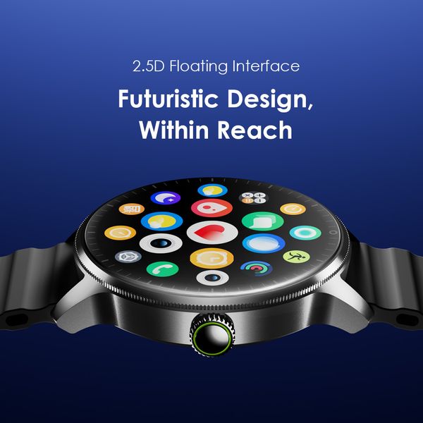 Oraimo Watch 5R Pro — 1.43" AMOLED Smartwatch with 2.5D Floating Interface & IP68 Water Resistance, Nairobi Delivery