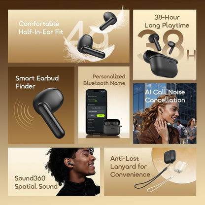 Oraimo OTW‑324S SpaceBuds Air — 38‑Hour Playtime Half‑In‑Ear Wireless Earbuds, Nairobi Delivery