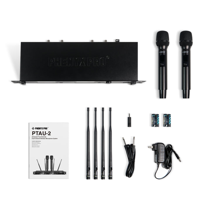 Phenyx Pro PTAU-2 Dual-Channel Wireless Microphone System