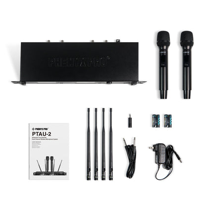Phenyx Pro PTAU-2 Dual-Channel Wireless Microphone System