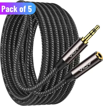 3.5mm AUX Stereo Audio Extension Cable – Male to Female Headphone Jack in Kenya (15–25 Days Delivery)