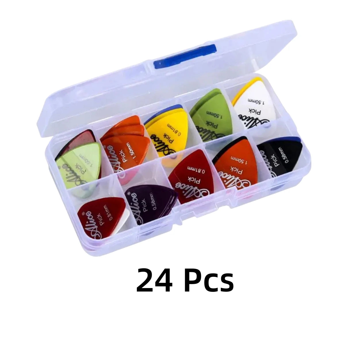 Multicolor Guitar Picks — 24 / 50 / 100 Piece Mixed ABS Pick Set
