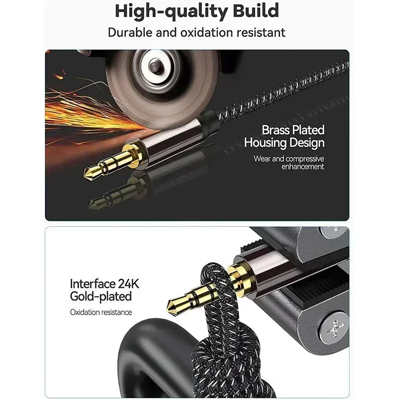 3.5mm AUX Stereo Audio Extension Cable – Male to Female Headphone Jack in Kenya (15–25 Days Delivery)