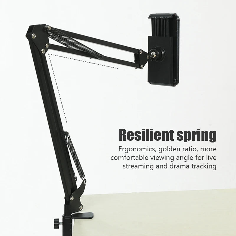 360 Degree Long-Arm Tablet and Phone Holder Stand