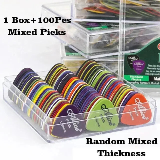 Multicolor Guitar Picks — 24 / 50 / 100 Piece Mixed ABS Pick Set