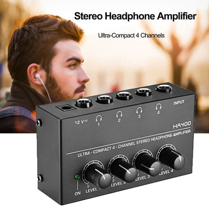 HA400 Mini 4-Channel Headphone Amplifier