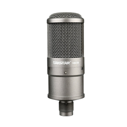 Close-up of the SM-8B’s nickel-plated metal grille and body texture