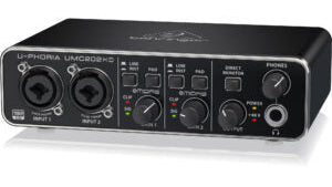 Behringer U‑Phoria Studio Pro — Recording/Podcasting Bundle with UMC202HD, C‑1 Mic & HPS5000 Headphones