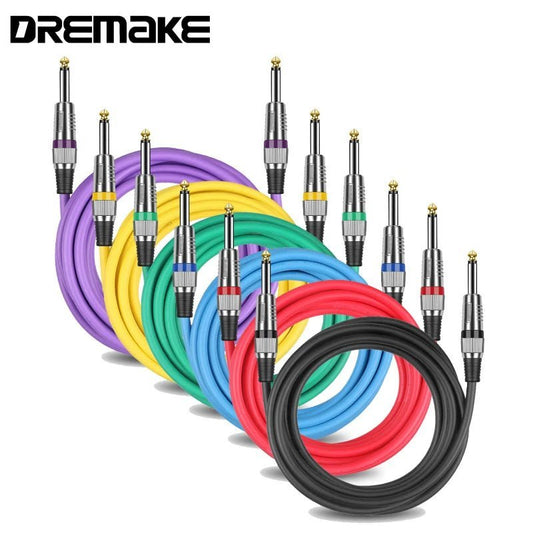 ack 6.5mm TS Guitar Cable Male To Male – 1/4 Inch Instrument Audio Cable, 6.5mm To 6.5mm Aux Cables for Electric Guitar, Mixer, AMP - ZAMAR AUDIO SOLUTIONS