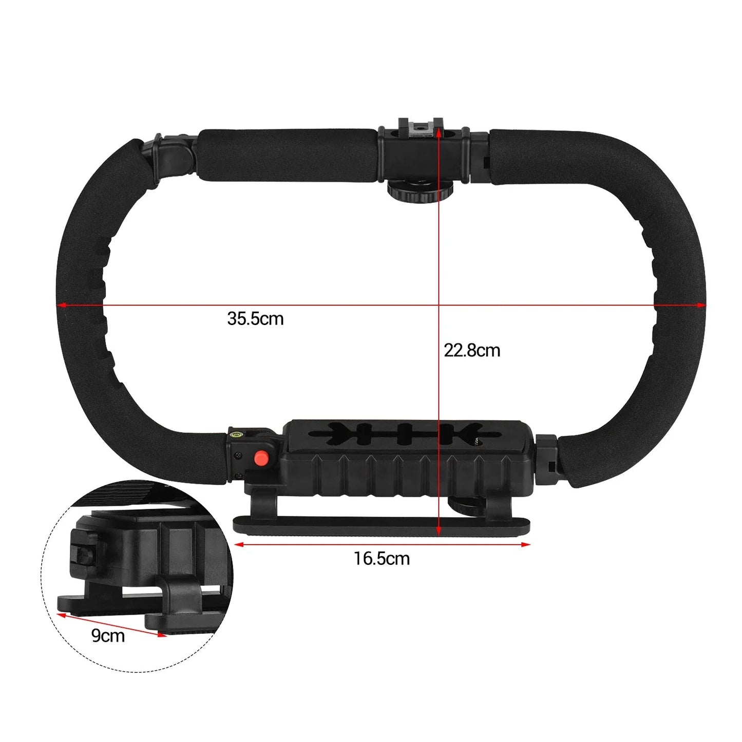 Action Stabilizer Grip Flash Bracket Holder – C - Shaped Handle for DSLR, Camcorder, Smartphones, Multi - Angle Filming, Professional Video Accessories - ZAMAR AUDIO SOLUTIONS