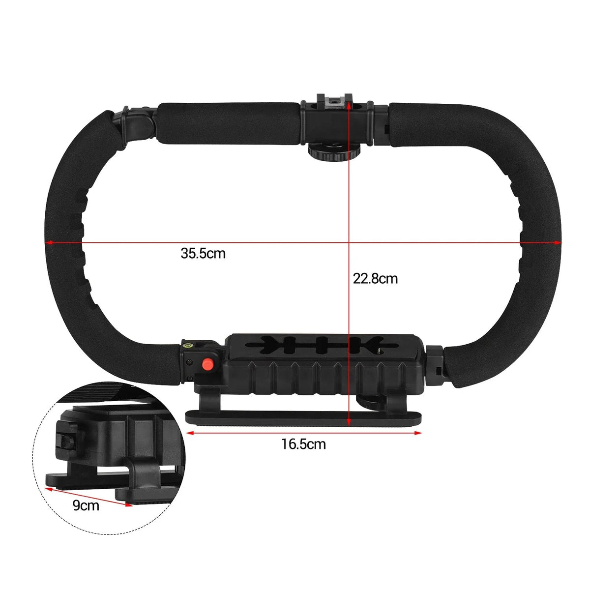 Action Stabilizer Grip Flash Bracket Holder – C-Shaped Handle for DSLR, Camcorder, Smartphones, Multi-Angle Filming, Professional Video Accessories - ZAMAR AUDIO SOLUTIONS