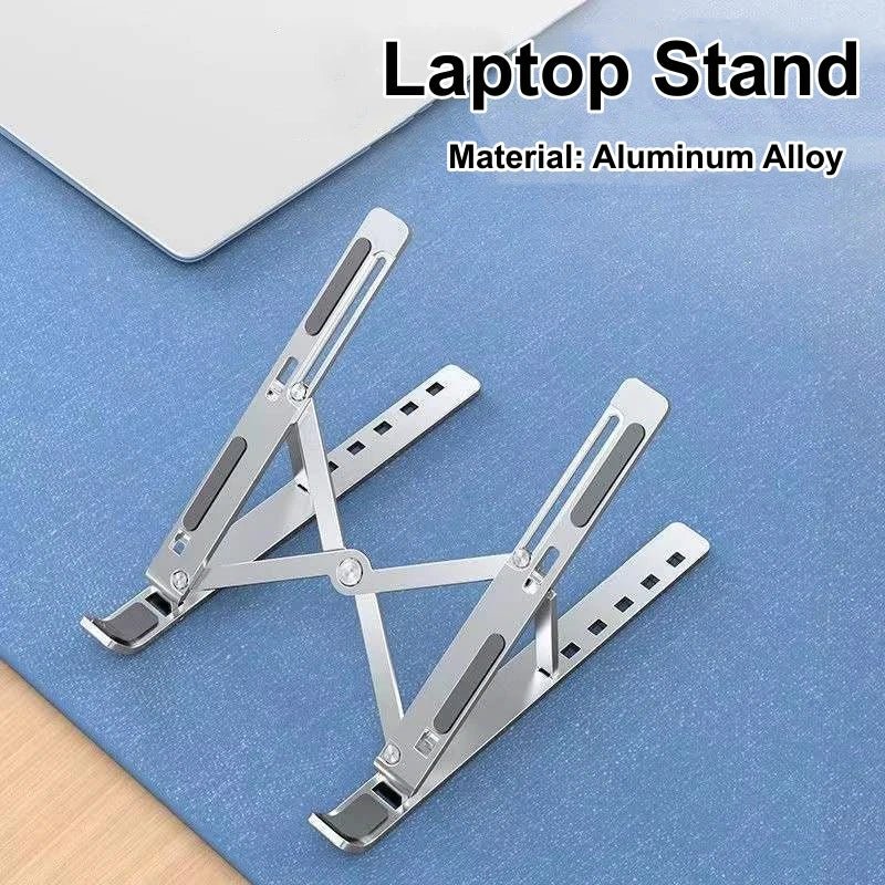 Adjustable Aluminum Laptop Stand – Lightweight, Foldable Desktop Holder for MacBook, Notebooks, Tablets & Cooling - ZAMAR AUDIO SOLUTIONS