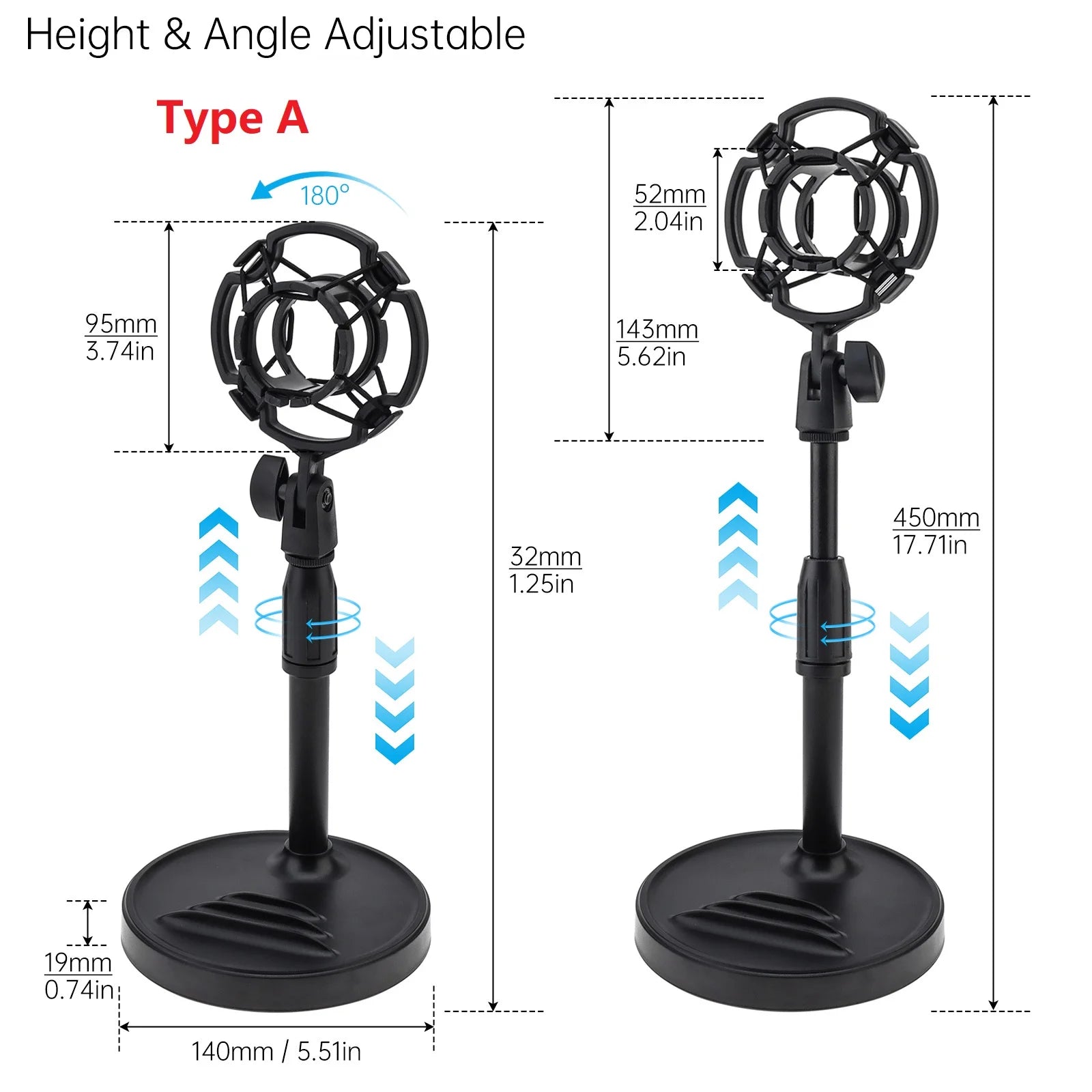 Adjustable Height Microphone Stand with Phone Holder – Weighted Base for Live Streaming, Recording, and Broadcasting - ZAMAR AUDIO SOLUTIONS