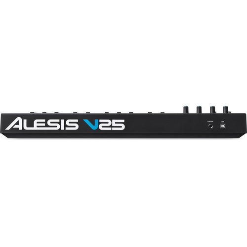 Alesis V25 MIDI controller Kenya rear panel view showing Alesis V25 branding, USB port and connectivity ports
