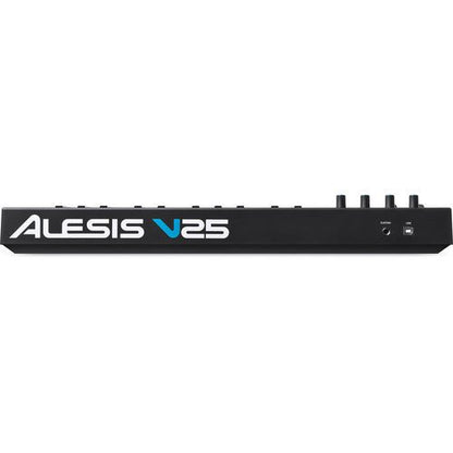 Alesis V25 MIDI controller Kenya rear panel view showing Alesis V25 branding, USB port and connectivity ports