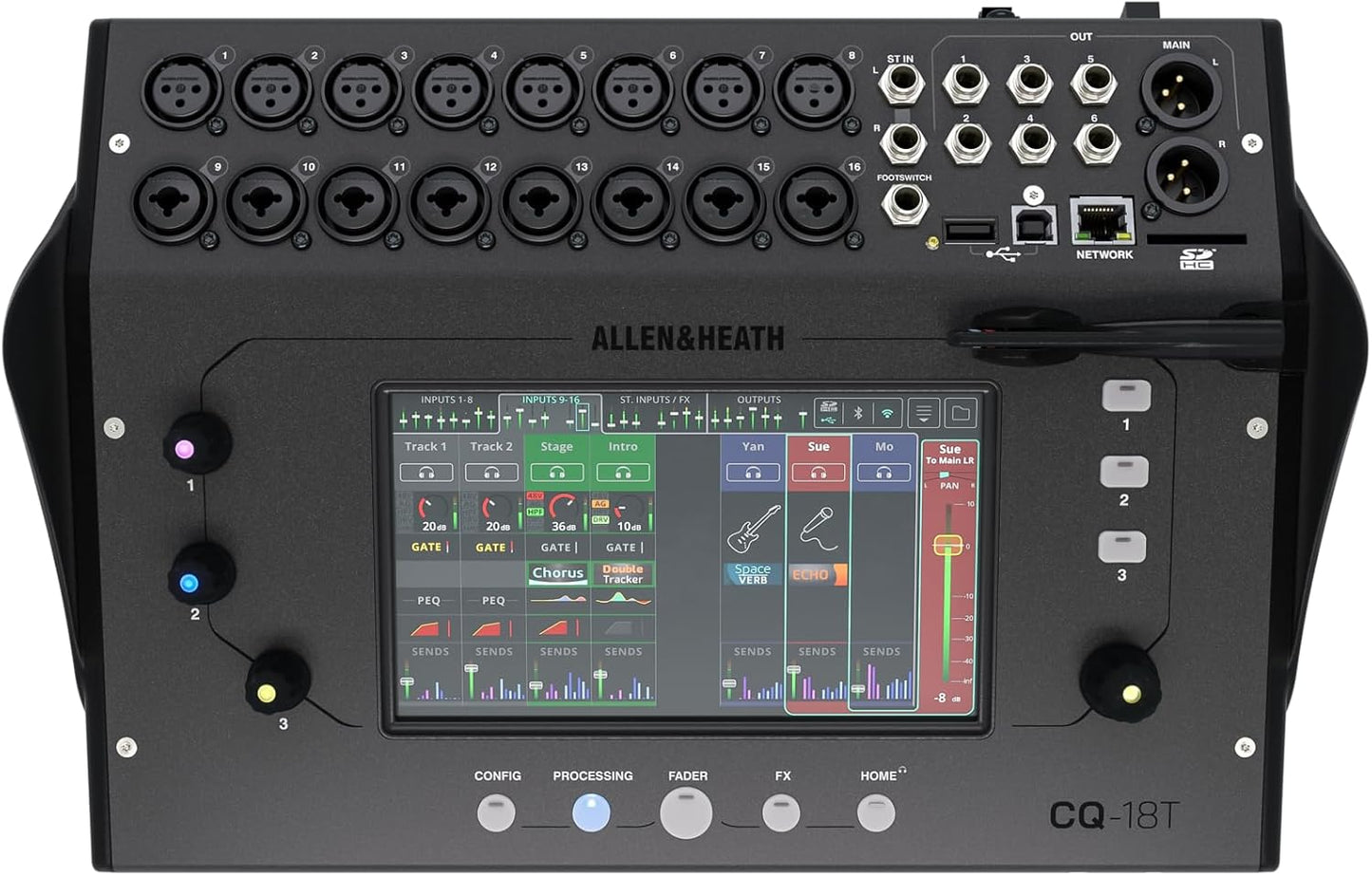 Allen & Heath CQ‑18T — 18‑In/8‑Out Compact Digital Mixer with Wi‑Fi & Touchscreen, Nairobi Delivery - ZAMAR AUDIO SOLUTIONS