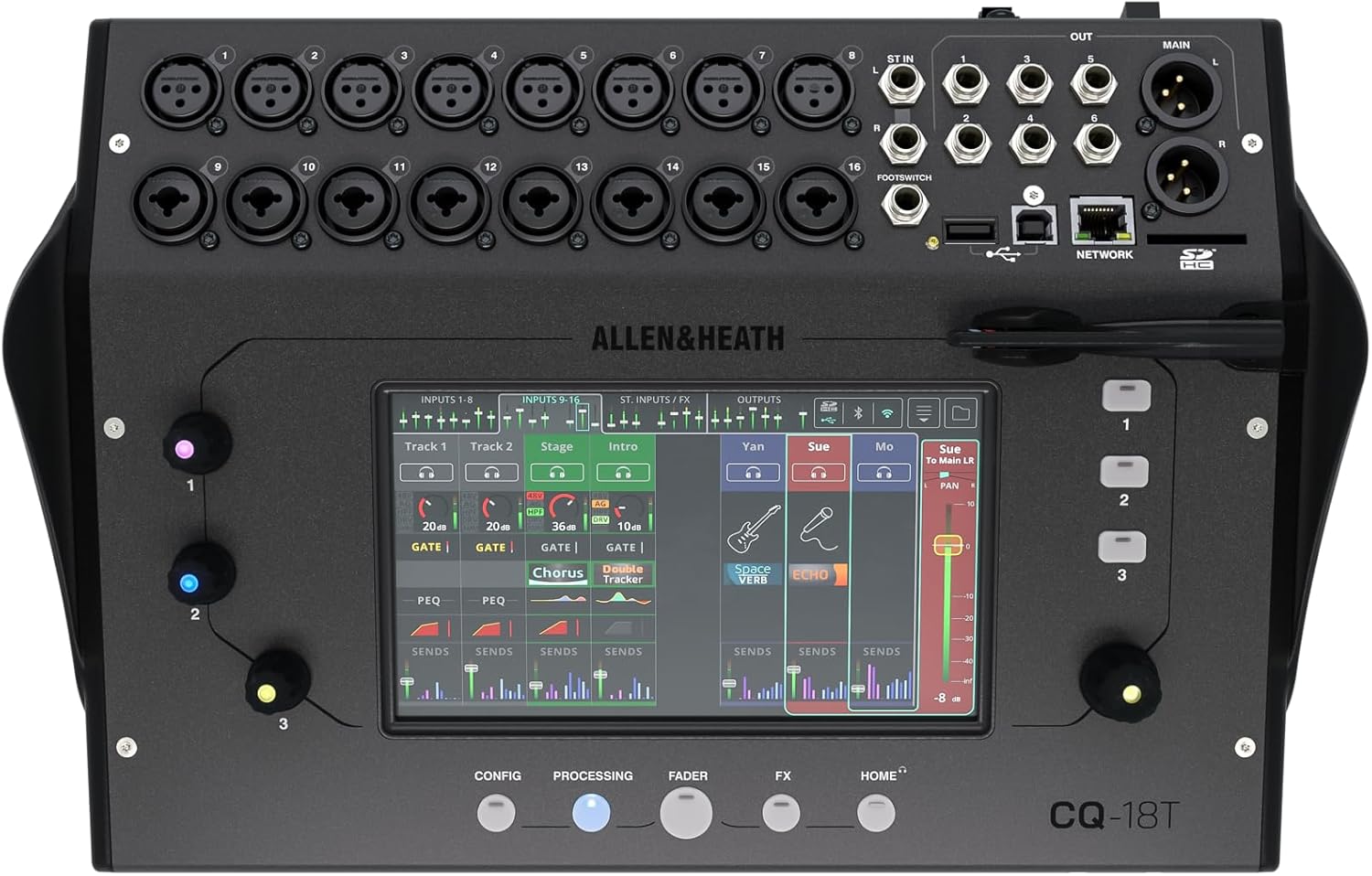 Allen & Heath CQ‑18T — 18‑In/8‑Out Compact Digital Mixer with Wi‑Fi & Touchscreen, Nairobi Delivery - ZAMAR AUDIO SOLUTIONS