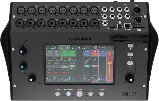 Allen & Heath CQ‑18T — 18‑In/8‑Out Compact Digital Mixer with Wi‑Fi & Touchscreen, Nairobi Delivery - ZAMAR AUDIO SOLUTIONS
