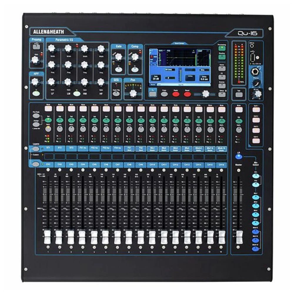 Allen & Heath Qu - 16 Digital Mixer – Professional - Grade Audio Mixer with Robust Metal Construction – Ideal for Studio & Live Performances - ZAMAR AUDIO SOLUTIONS