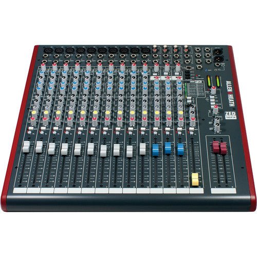 Allen & Heath ZED-16FX mixer Kenya — channel strip close-up showing 3-band EQ and gain controls