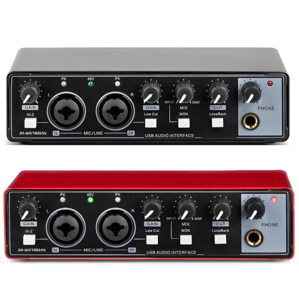 ALLOYSEED MD22 USB Audio Interface – 24-bit/192 kHz Sound Card for Guitar, Studio Monitoring