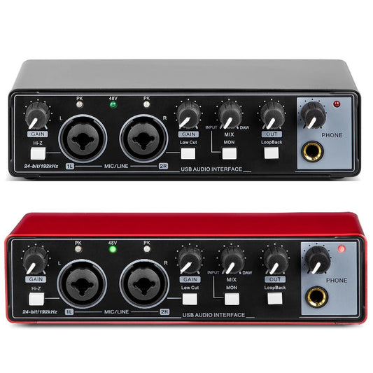ALLOYSEED MD22 USB Audio Interface – 24-bit/192 kHz Sound Card for Guitar, Studio Monitoring