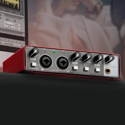 ALLOYSEED MD22 USB Audio Interface – 24-bit/192 kHz Sound Card for Guitar, Studio Monitoring