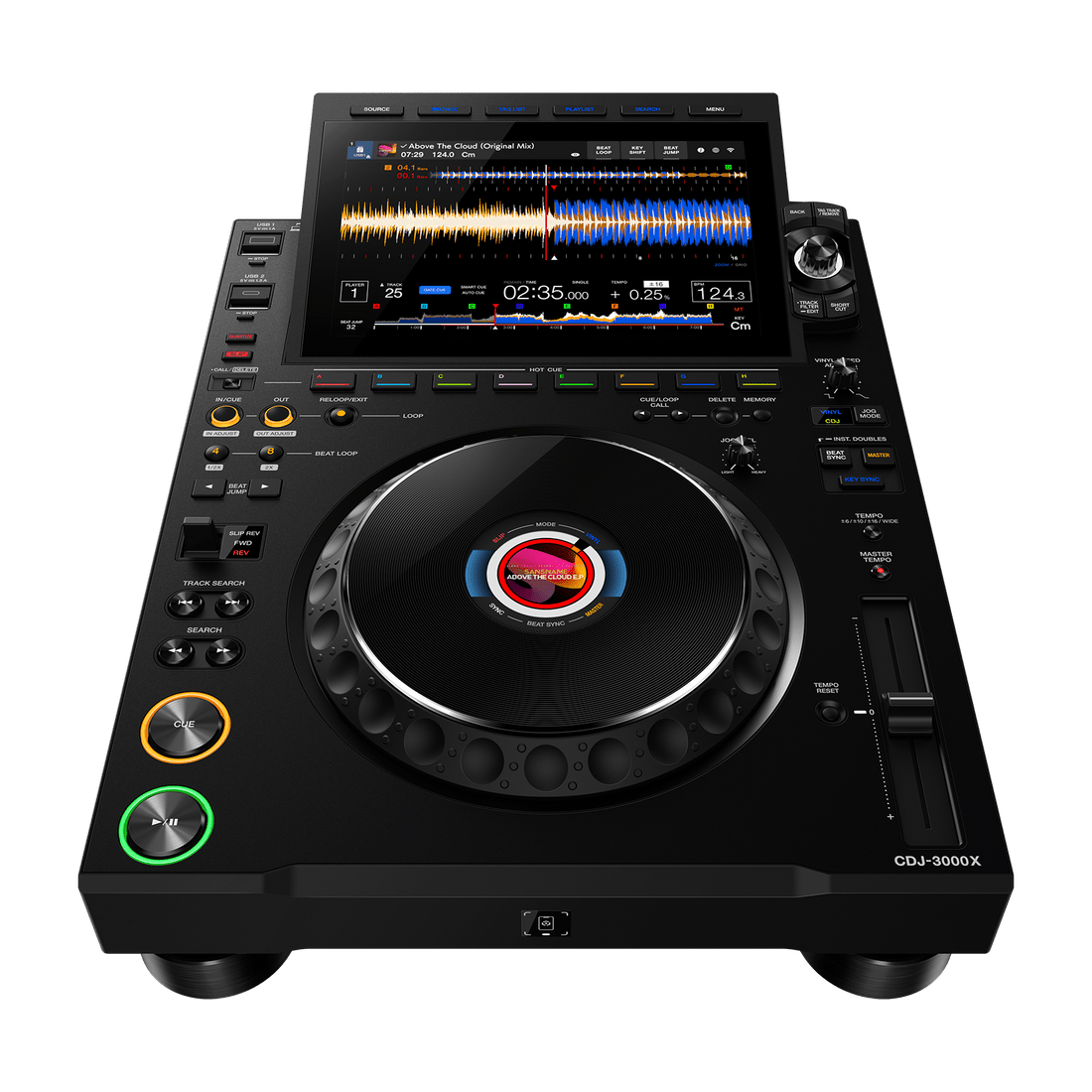 AlphaTheta CDJ-3000X pair high-resolution touch display close-up