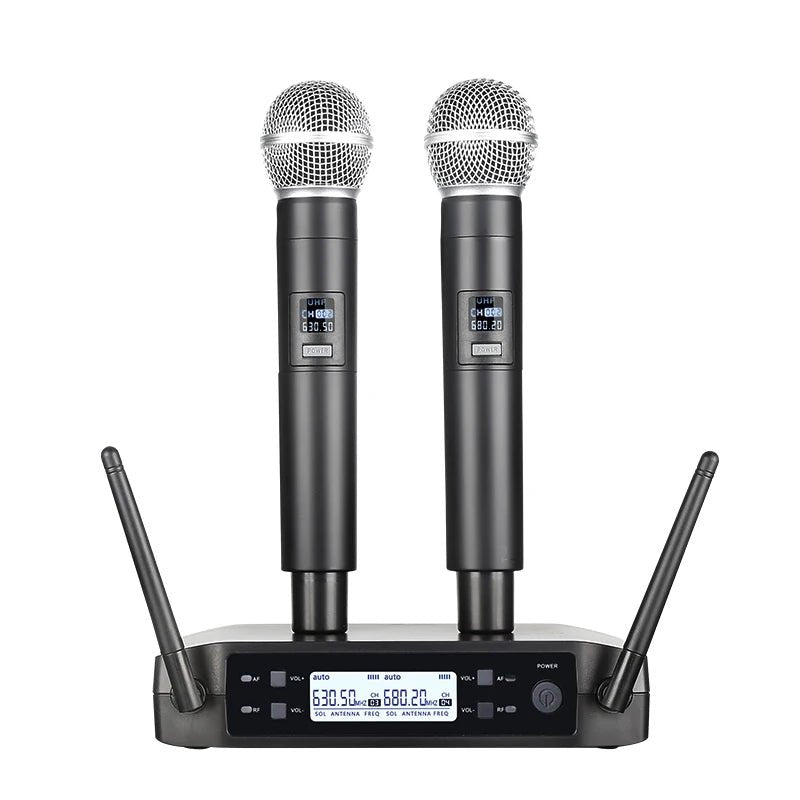 AOIEUUAI Wireless Handheld Microphone System – Matched Pair UHF Condenser Mics for Stage, Karaoke & Live Performances - ZAMAR AUDIO SOLUTIONS