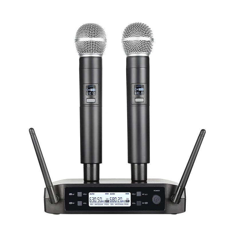 AOIEUUAI Wireless Handheld Microphone System – Matched Pair UHF Condenser Mics for Stage, Karaoke & Live Performances - ZAMAR AUDIO SOLUTIONS