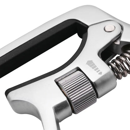 Aroma AC-30 Guitar Capo – Adjustable Pressure Tension Capo for Acoustic and Electric Guitars, High-Grade Metal, Silver - ZAMAR AUDIO SOLUTIONS