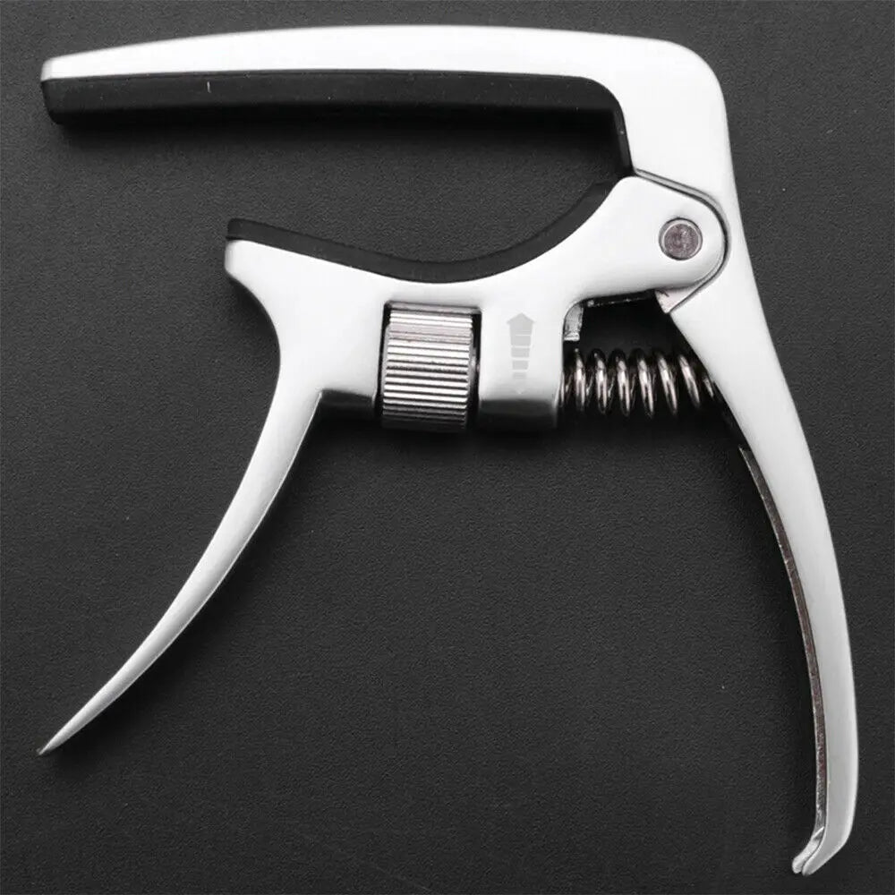 Aroma AC-30 Guitar Capo – Adjustable Pressure Tension Capo for Acoustic and Electric Guitars, High-Grade Metal, Silver - ZAMAR AUDIO SOLUTIONS