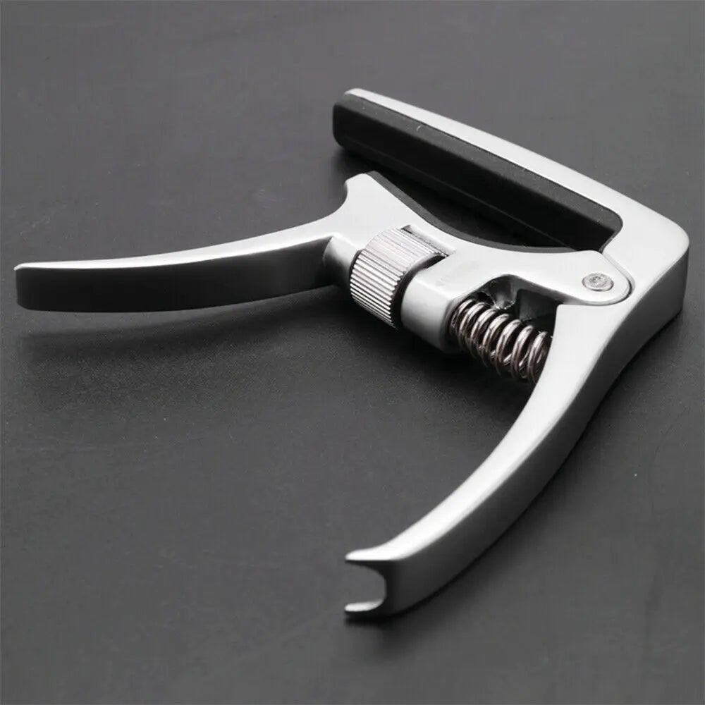 Aroma AC-30 Guitar Capo – Adjustable Pressure Tension Capo for Acoustic and Electric Guitars, High-Grade Metal, Silver - ZAMAR AUDIO SOLUTIONS