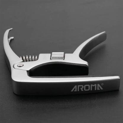 Aroma AC-30 Guitar Capo – Adjustable Pressure Tension Capo for Acoustic and Electric Guitars, High-Grade Metal, Silver - ZAMAR AUDIO SOLUTIONS
